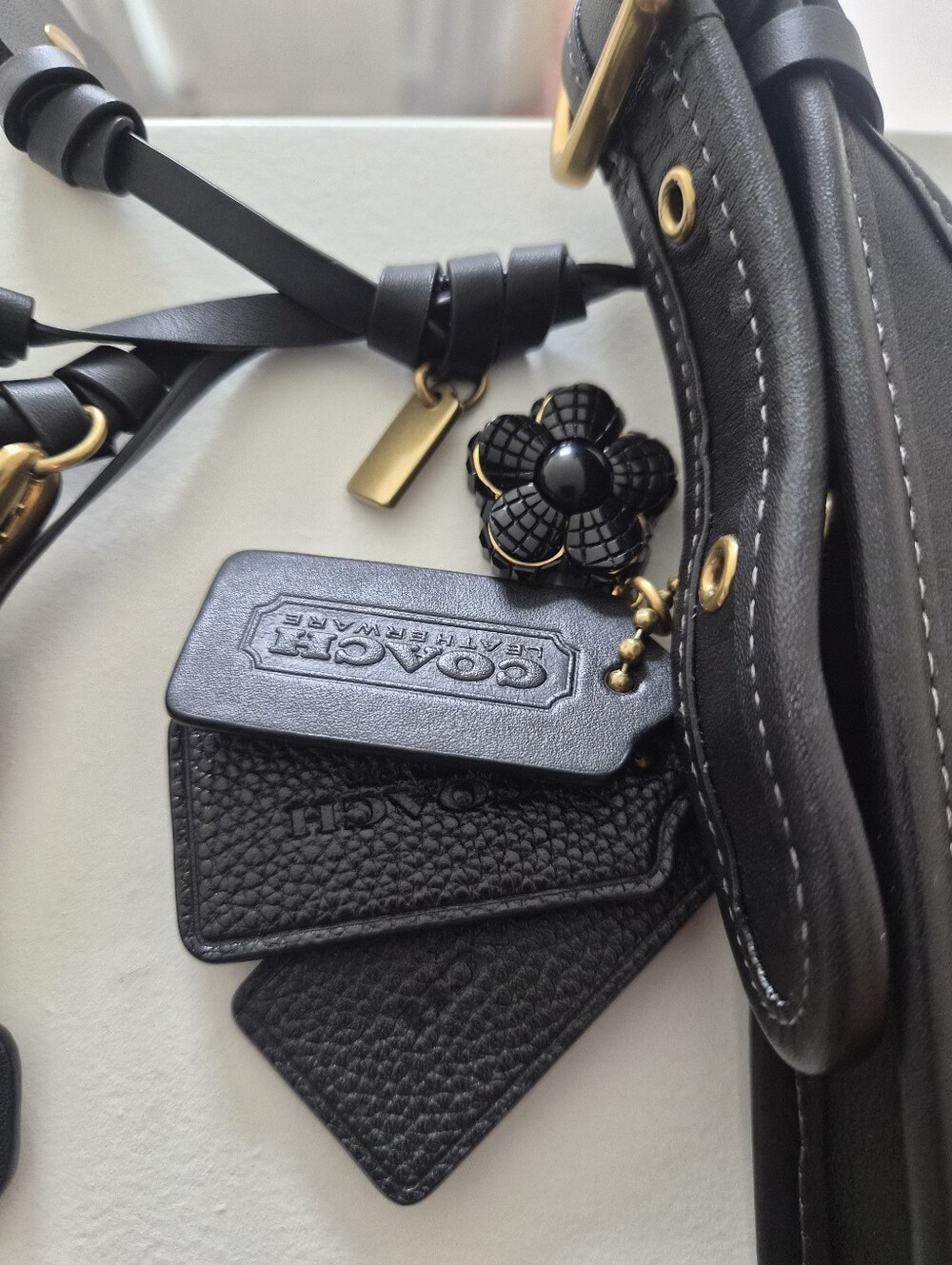 *Upcrafted/ReLoved [Coach] Ergo Shoulder Bag, CFI02, One-of-a-kind, Black, Charm - Picture 8 of 16